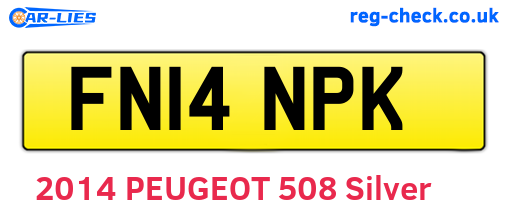 FN14NPK are the vehicle registration plates.