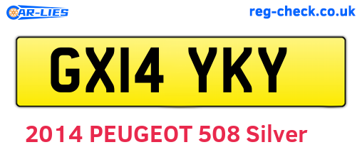 GX14YKY are the vehicle registration plates.