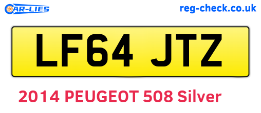 LF64JTZ are the vehicle registration plates.