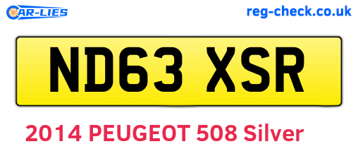 ND63XSR are the vehicle registration plates.