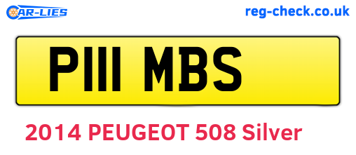 P111MBS are the vehicle registration plates.