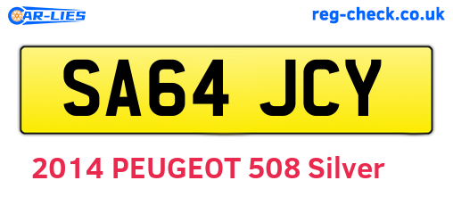 SA64JCY are the vehicle registration plates.