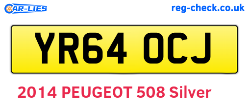 YR64OCJ are the vehicle registration plates.