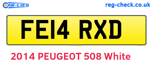 FE14RXD are the vehicle registration plates.