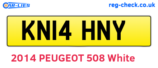 KN14HNY are the vehicle registration plates.