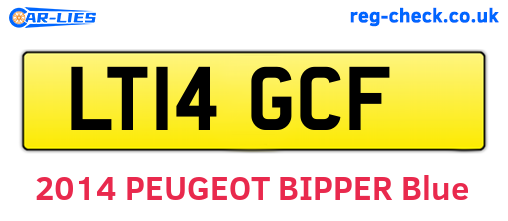 LT14GCF are the vehicle registration plates.