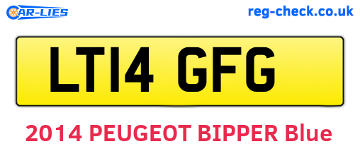 LT14GFG are the vehicle registration plates.