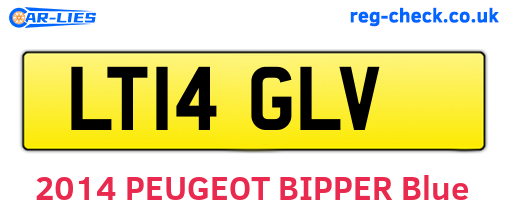 LT14GLV are the vehicle registration plates.