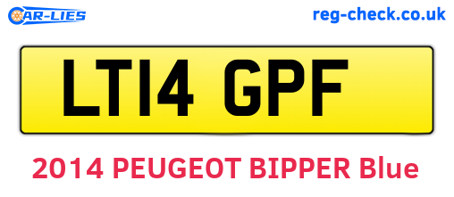 LT14GPF are the vehicle registration plates.