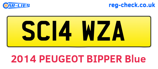 SC14WZA are the vehicle registration plates.