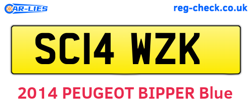SC14WZK are the vehicle registration plates.