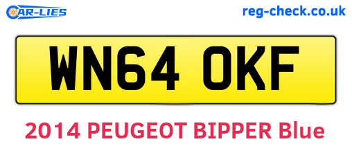 WN64OKF are the vehicle registration plates.