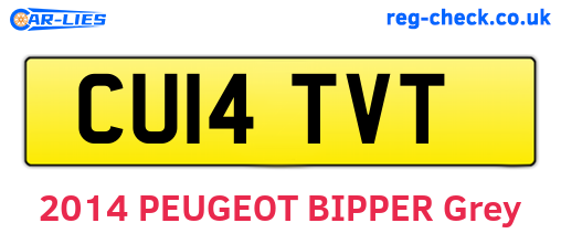 CU14TVT are the vehicle registration plates.
