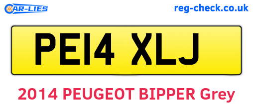 PE14XLJ are the vehicle registration plates.
