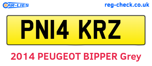 PN14KRZ are the vehicle registration plates.