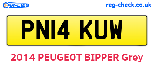 PN14KUW are the vehicle registration plates.