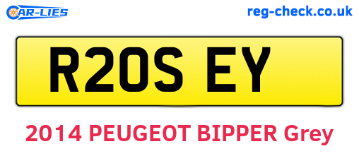 R20SEY are the vehicle registration plates.