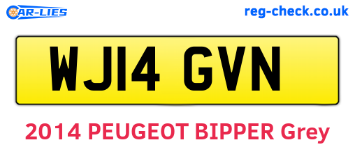 WJ14GVN are the vehicle registration plates.