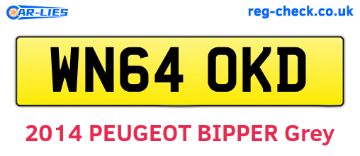 WN64OKD are the vehicle registration plates.