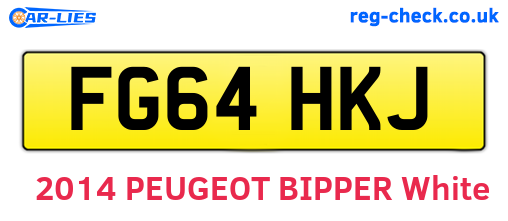 FG64HKJ are the vehicle registration plates.