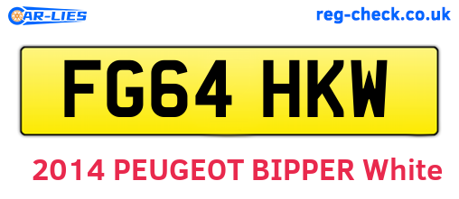 FG64HKW are the vehicle registration plates.