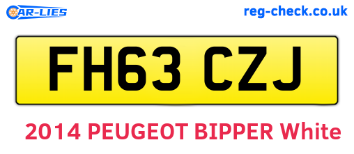 FH63CZJ are the vehicle registration plates.