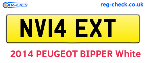 NV14EXT are the vehicle registration plates.