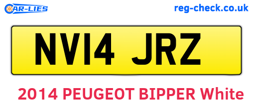 NV14JRZ are the vehicle registration plates.
