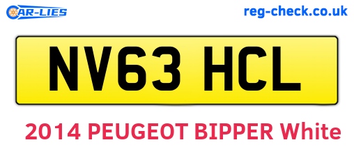 NV63HCL are the vehicle registration plates.
