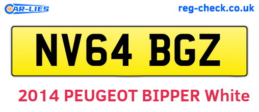 NV64BGZ are the vehicle registration plates.