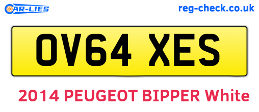 OV64XES are the vehicle registration plates.