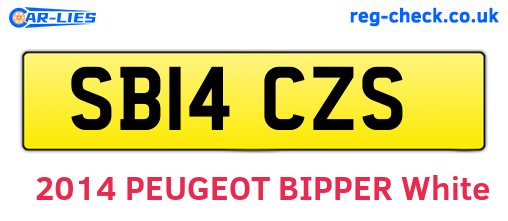SB14CZS are the vehicle registration plates.