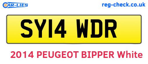 SY14WDR are the vehicle registration plates.