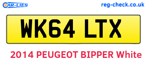 WK64LTX are the vehicle registration plates.