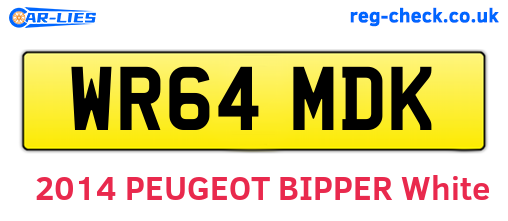 WR64MDK are the vehicle registration plates.