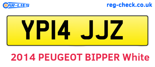 YP14JJZ are the vehicle registration plates.