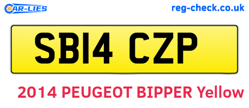 SB14CZP are the vehicle registration plates.