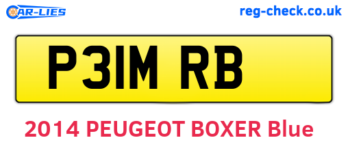 P31MRB are the vehicle registration plates.