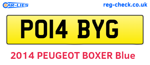 PO14BYG are the vehicle registration plates.