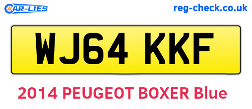 WJ64KKF are the vehicle registration plates.