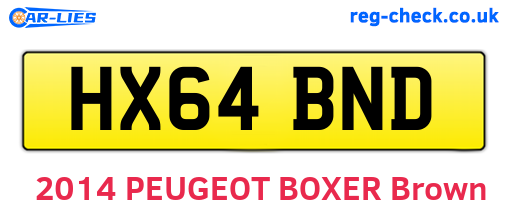HX64BND are the vehicle registration plates.
