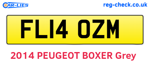 FL14OZM are the vehicle registration plates.