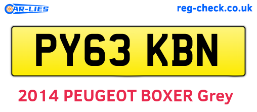 PY63KBN are the vehicle registration plates.