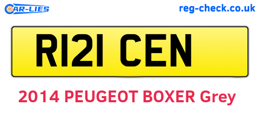 R121CEN are the vehicle registration plates.