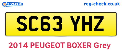 SC63YHZ are the vehicle registration plates.