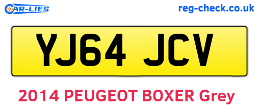 YJ64JCV are the vehicle registration plates.
