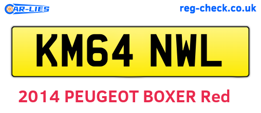 KM64NWL are the vehicle registration plates.