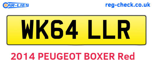 WK64LLR are the vehicle registration plates.