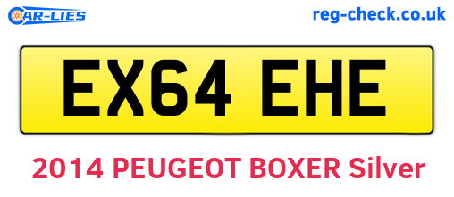 EX64EHE are the vehicle registration plates.