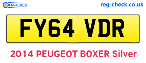 FY64VDR are the vehicle registration plates.